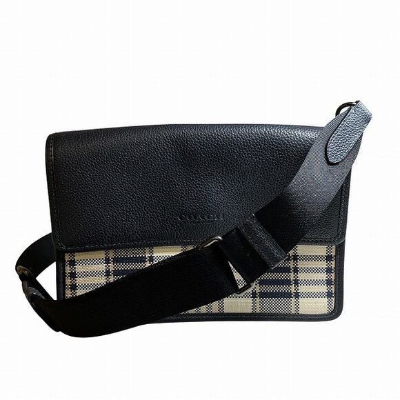 Coach C8186 Canvas Leather 2way Shoulder Bag - Picture 1 of 9